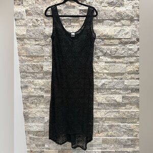 Xhilaration Black High Low Dress, perfect over bathing suit, size XL